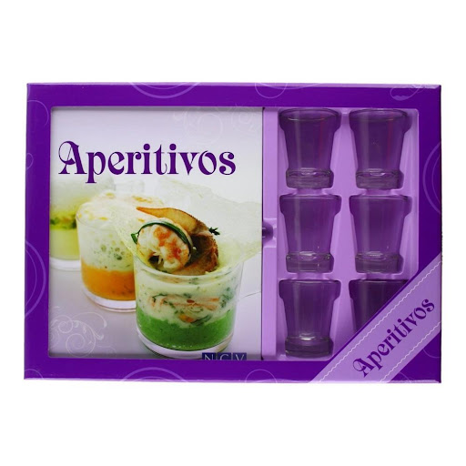 Aperitivos. Libro + Accesorios Naumann & Gobel Verlagsgesellschaft Libro x 1.0 APERITIVOS (LIBRO + ACCESORIOS)  Caja de elegante diseño con ventanas troqueladas. Libro útil y atractivo. Con accesorios de regalo en cada caja. Ideal como libro-regalo con una sorpresa extraordinari