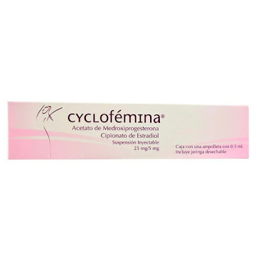 Cyclofémina Estradiol + Medroxiprogesterona 25mg/5mg Ortix Caja x 1 Ampolla  