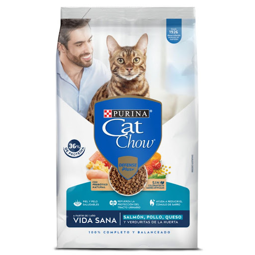 Comida Para Mascotas Gatos Cat Chow Vida Sana Salmon Y Pollo x 450 gr