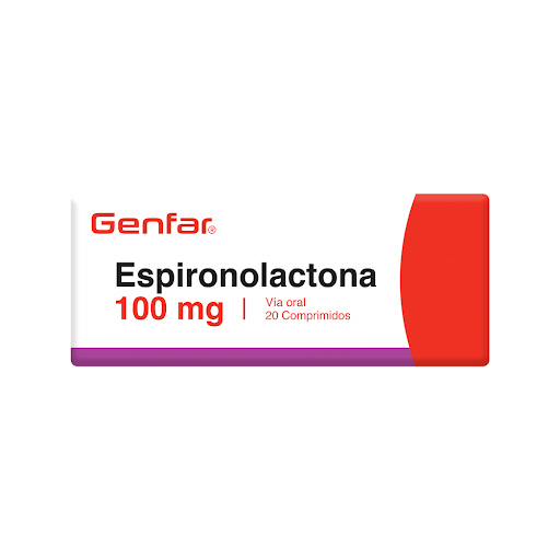 Espironolactona 100 mg Genfar Caja X 20 Tabletas.
