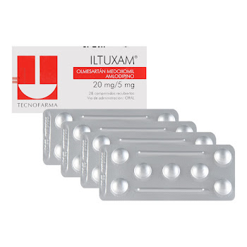 Iltuxam Olmesartán Medoxomil + Amlodipino 20mg/5mg Tecnofarma Caja x 28 Comprimidos  