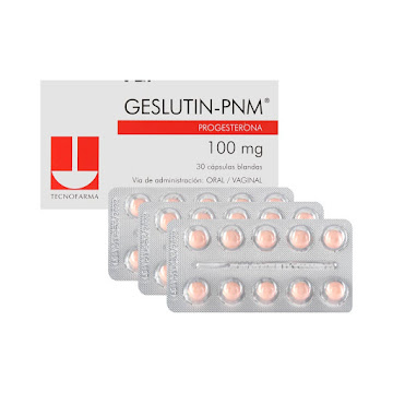 Geslutin-Pnm Progesterona 100 mg Tecnofarma Caja x 30 Cápsulas  