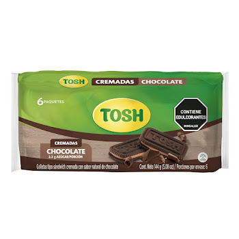 Galletas Tosh Cremadas Chocolate Paquete x 144 gr  