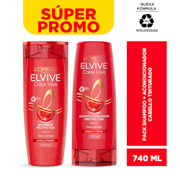 Shampoo Elvive Color Vive x 370 ml + Acondicionador Elvive x 370 ml  