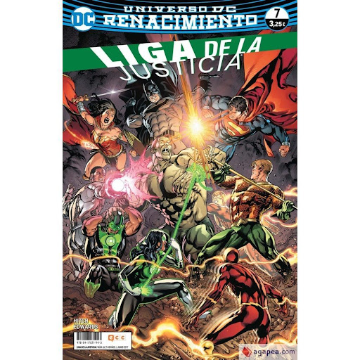 Liga De La Justicia No. 62. 7 Renacimiento ECC Libro x 1.0 LIGA DE LA JUSTICIA Nº 62/ 7 (RENACIMIENTO)   La identidad del misterioso nuevo villano que ha pirateado a la Liga de la Justicia queda al descubierto cuando el grupo descubre una impactante conexión 
