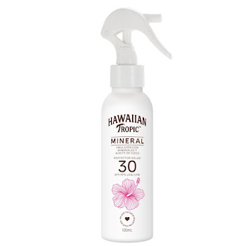 Protector Solar Hawaiian   Tropic Mineral Sun Milk Spf 30 Spray x 100 ml  