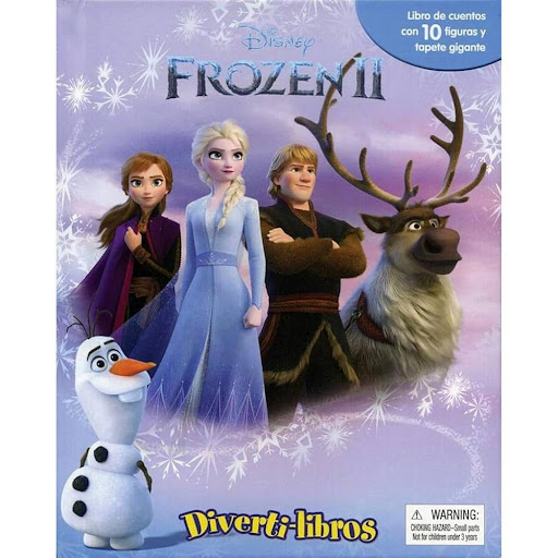 Divertilibros. Frozen 2 Phidal Libro x 1.0 DIVERTILIBROS-FROZEN II  ¡Un cautivador libro de cuentos y un juguete en un solo paquete! Diverti-libros tiene ilustraciones de página entera, un cuento, 10 figuras y un tapete de juego que dan vida a