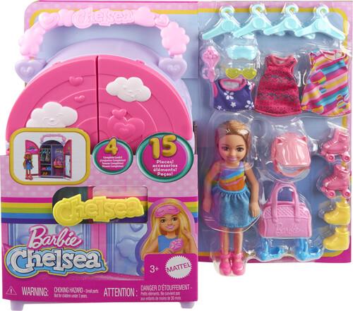 Muñeca Barbie Clóset De Chelsea Barbie  x 1 El Barbie Clóset de Chelsea es ideal para los niños que disfrutan de la moda y la creatividad. Con su armario de ensueño, podrán descubrir 15 prendas y accesorios para diseñar cuatro looks completos y