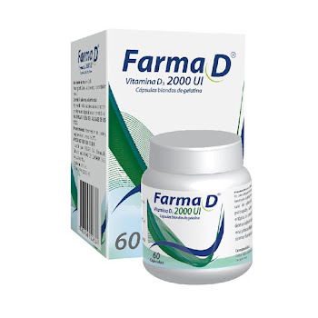 Farma D Vitamina 2000 UI Farmacol Frasco x 60 Cápsulas  