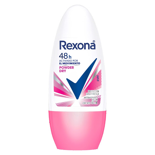 Desodorante Mujer Rexona Powder Dry 72h Roll On Frasco x 50 ml