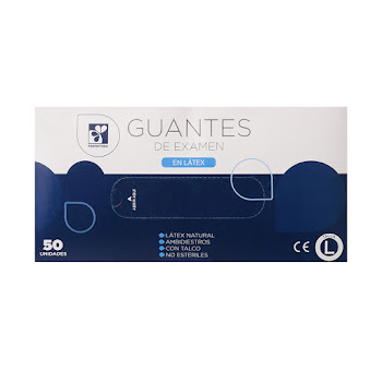 Guantes de Latex de   Examen Farmatodo L Caja x 50 und  