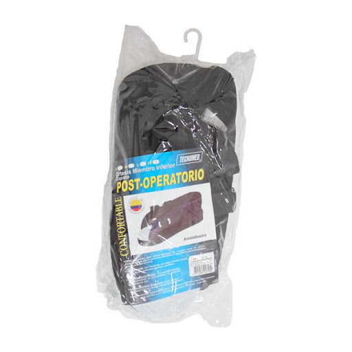 ZAPATO POS-OPERATORIO T S KROMIA Tecnomed  x 1 Calzado diseñado para uso postoperatorio, ideal para cirugías de pie, dedos y juanetes, así como para pacientes con pie diabético o problemas de retorno venoso. Su estructura acolchada y suela semirrí