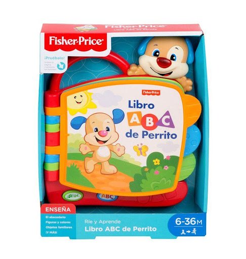 Fisher Price Ríe Y Aprende Libro Abc De Perrito Fisher Price Caja x 1 El Libro ABC de Perrito Fisher-Price� es un juguete interactivo ideal para introducir a los bebés al aprendizaje del alfabeto de una manera divertida. Con páginas llenas de letras y objetos, acompañad