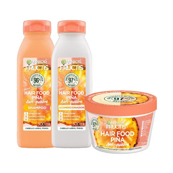Combo Fructis Hair Food Piña Shampoo + Acondicionador + Mascarilla  
