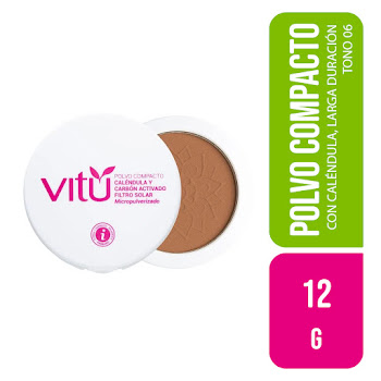 Polvo Vitú Caléndula Espejo Tono #6 Pecan x 12 gr  