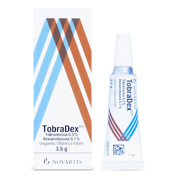 Tobradex Tobramicina + Dexametazona 0.3%/0.1% Novartis Ungüento Tubo x 3.5 gr  
