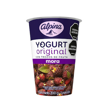 Yogurt Alpina Original Trozos De Fruta Mora x 200 gr  