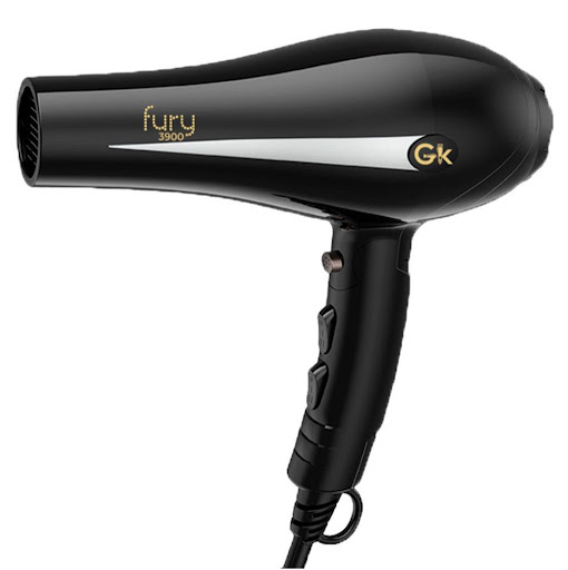Fury Secador Profesional  Gonka Caja x 1 Secador profesional Gonka de 3900W con tecnología iónica. Diseño ergonómico, material anti-impactos, 2 boquillas, cable de 3 m y botón de aire frío.