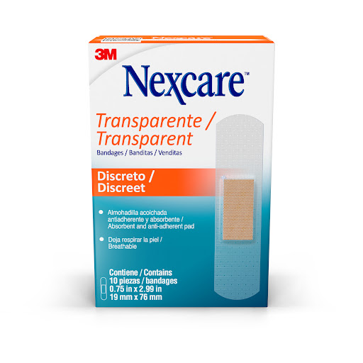 Curas Plásticas 3M Nexcare Transparente Caja x 10 und