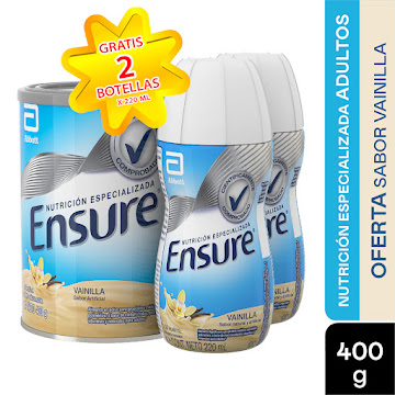 Ensure Base Vainilla Lata x 400 gr + Ensure Rpb Botella 220 ml x 2 und  