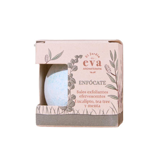 Sales efervescentes Enfócate con aceites esenciales de eucalipto, meta y tea tree x 115 gr El Jardín de Eva  Caja x 1 Las Sales Efervescentes Enfócate · Respira están formuladas con aceites esenciales puros de eucalipto, tea tree y menta, para acompañarte en momentos donde necesites enfoque y claridad, te ayudar a re