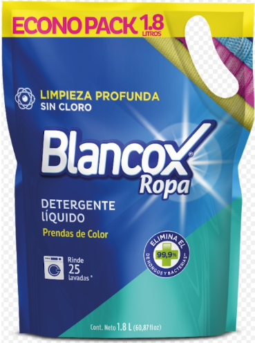 Detergente Líquido Blancox Ropa Prendas De Color x 1800 ml
