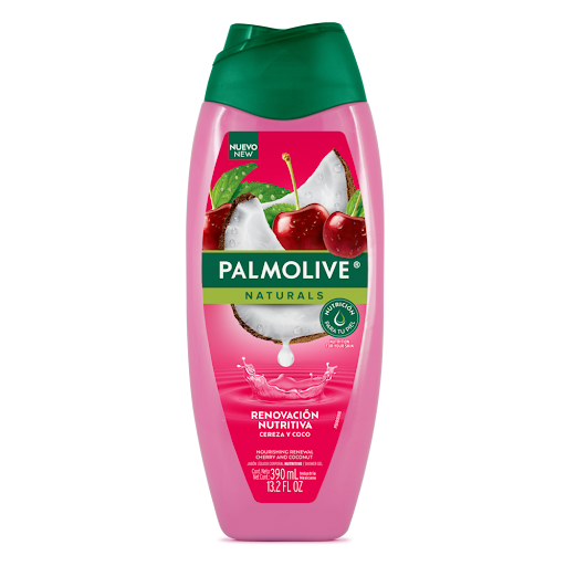 Jabón Líquido Corporal Palmolive Naturals Cereza y Coco Botella x 390 ml