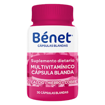 Benet Capsulas Mujer Suplemento dietario Multivitaminico Frasco x 30 capsulas  