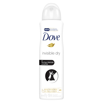 Antitranspirante Dove Aerosol Invisible Dry 48h 100 Colores x 150 ml  