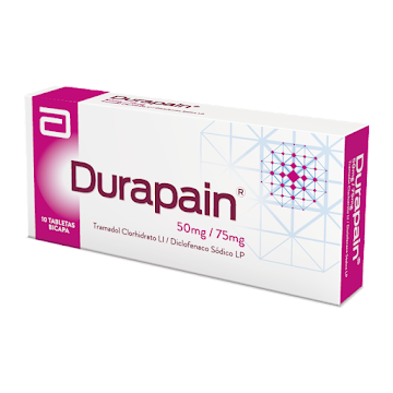 Durapain Tramadol + Diclofenac 50mg/75mg Abbott Caja x 10 Tabletas  