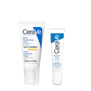 Combo Cerave Crema Hidratante Facial AM x 52 ml + Contorno Ojos x 14 ml  