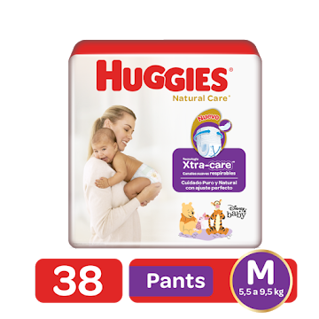 Pañales Pants Huggies Natural Care Etapa 2 Talla M x 38 und  