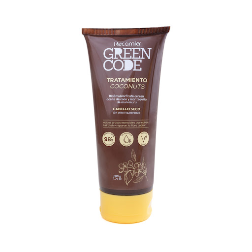Tratamiento Capilar Green Code Coconut Cabello Seco Tubo x 200 ml