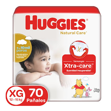 **Pañales Huggies Natural Care XG Etapa 4 x 70 Unidades  