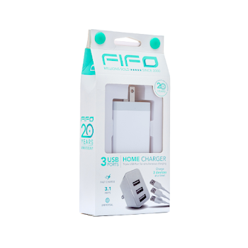 Cargador Fifo Triple   Puerto USB x 1 und  