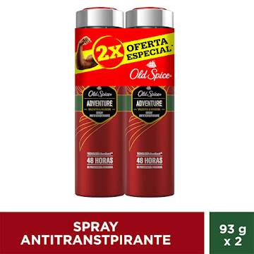 //Oferta Antitranspirante Old Spice Spray Adventure 2 und x93gr  