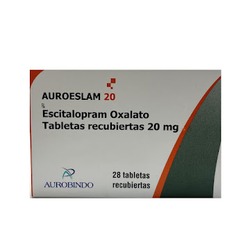 Auroeslam Escitalopram 20mg Caja x 28 Tabletas  