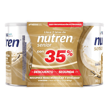 Nutren Senior Vainilla Nestle  Oferta 2 Latas x 740 g  