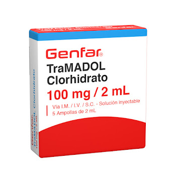 Tramadol Clorhidrato 100mg/2ml Genfar Caja x 5 Ampollas  