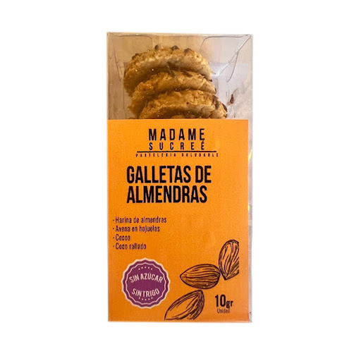 Galletas Madame Sucrée Almendras Caja x 11 und