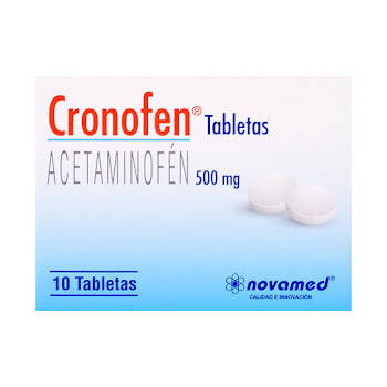 Cronofen Acetaminofen   500mg Novamed Caja x 10 tabletas  