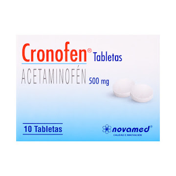 Cronofen Acetaminofen   500mg Novamed Caja x 10 tabletas  