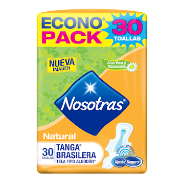 Toallas Intimas Nosotras Tanga Brasilera Con Alas x 30 und  