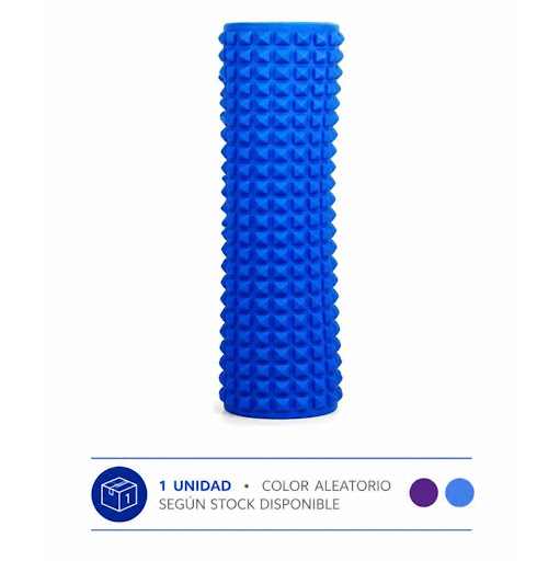 071619 RODILLO DE PUAS PARA MASAJE INFLABLE LARGO FL17-034 Sport Fitness Individual x 1 Diseñado para mejorar la recuperación muscular y la movilidad, este rodillo masajeador proporciona alivio en músculos tensos mediante la liberación miofascial. Ideal para antes y después del entrenami