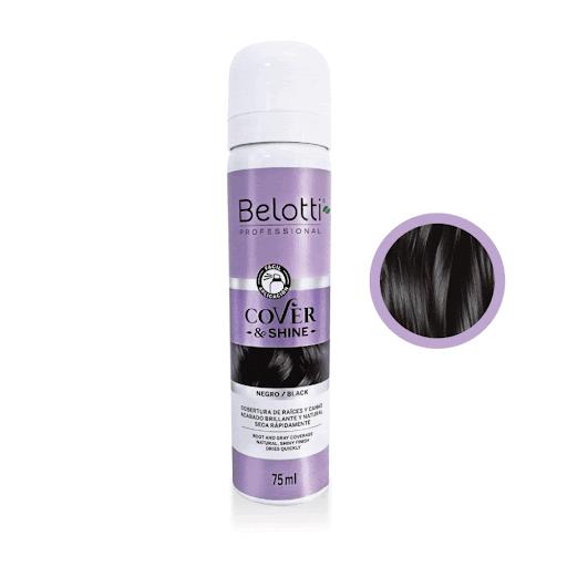 Cover & Shine Belotti Tono Negro x 75 Ml Belotti 75 Ml x 1 Cover & Shine de Belotti Professional es un colorante temporal para raíces y canasque brinda un acabado natural y brillante, con duración hasta el próximo lavado. Su aplicación es rápida, fácil. Ideal