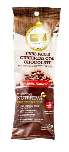 Pasabocas Dipsa Food Uvas Pasas Chocolate 100% Natural Paquete x 50 gr