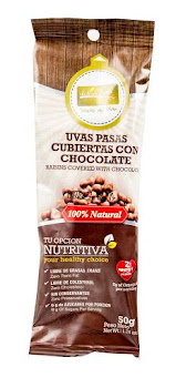 Pasabocas Dipsa Food Uvas Pasas Chocolate 100% Natural Paquete x 50 gr  