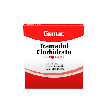 Tramadol Clorhidrato 100mg/2ml Genfar Caja x 5 Ampollas  