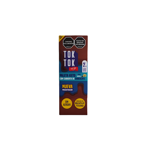 Paleta Helado Tok Tok   Keto Vainilla Con Chocolate x 59 gr