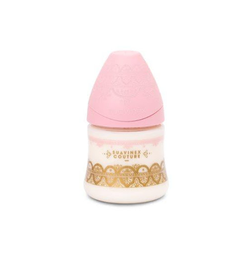 Suavinex Biberón Couture 150 ml Rosa Suavinex caja x 1 Biberones premium de poliamida con tetina redonda de flujo lento.

Ideal para bebés de 0 a 6 meses.